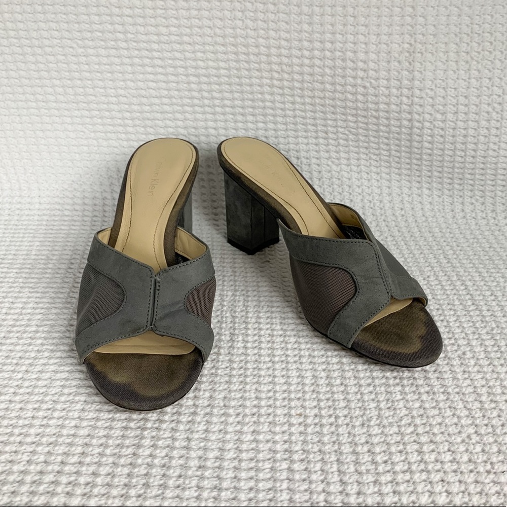 Calvin Klein Jerri Nubuck Suede Mules